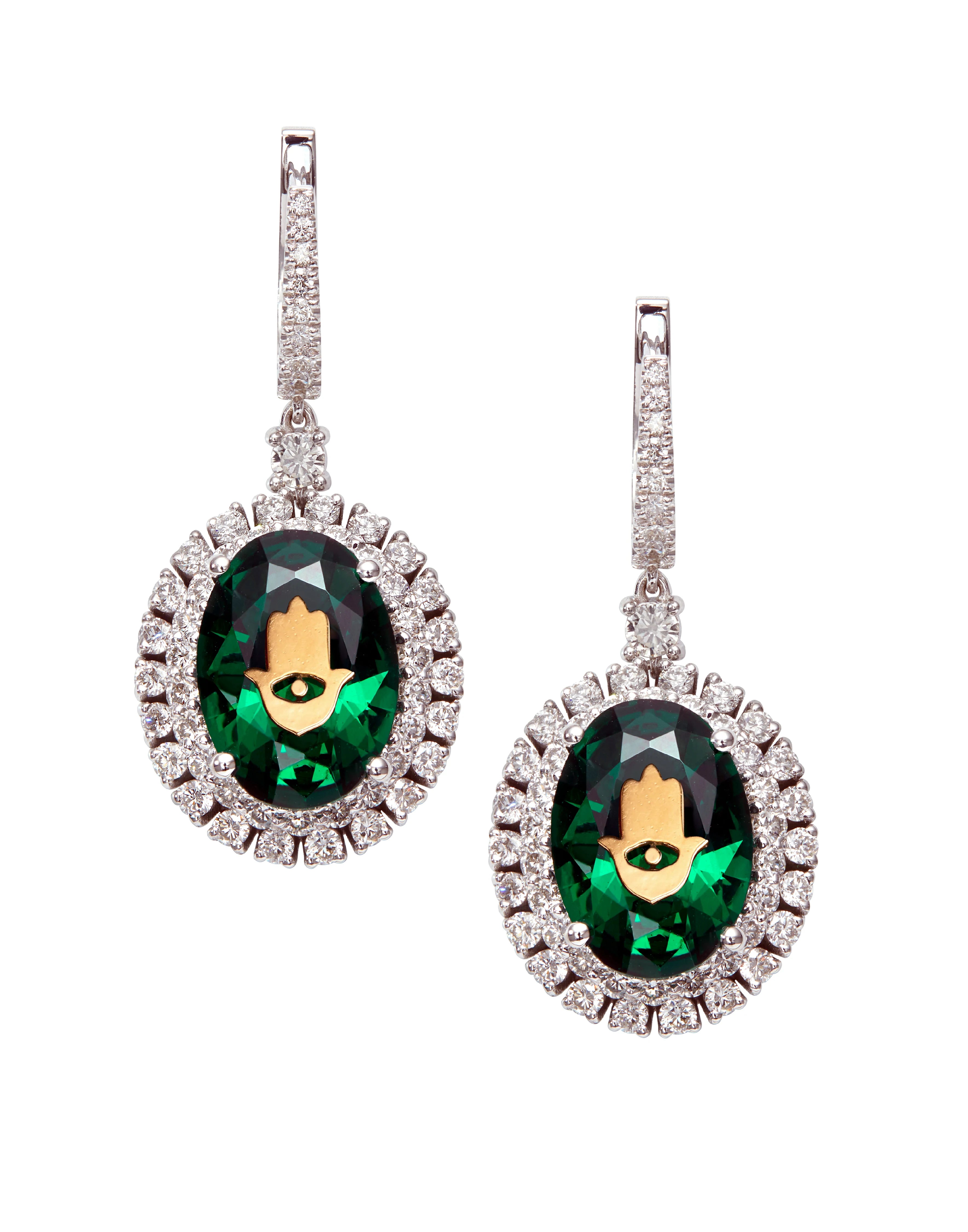 Hei5 Classic Gems - Emerald Earrings